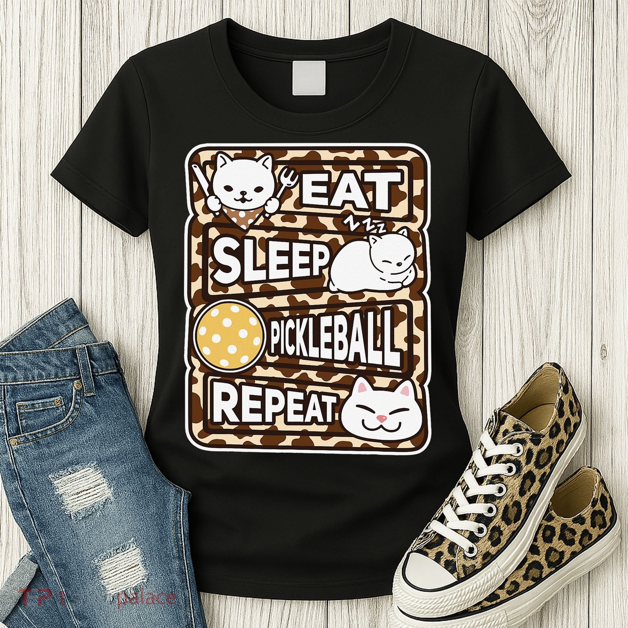 Eat Sleep Pickleball Repeat Girl Pickleball Lover Outfit Women's T-Shirt