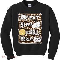 Eat Sleep Pickleball Repeat Girl Pickleball Lover Outfit Kids Sweatshirt thumb 0