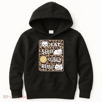 Eat Sleep Pickleball Repeat Girl Pickleball Lover Outfit Kids Hoodie thumb 0