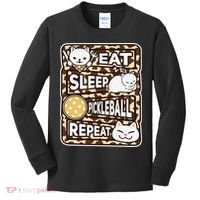 Eat Sleep Pickleball Repeat Girl Pickleball Lover Outfit Kids Long Sleeve Shirt thumb 0