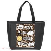 Eat Sleep Pickleball Repeat Girl Pickleball Lover Outfit Tote Bag thumb 0