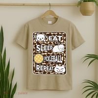 Eat Sleep Pickleball Repeat Girl Pickleball Lover Outfit T-Shirt thumb 2