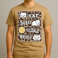 Eat Sleep Pickleball Repeat Girl Pickleball Lover Outfit T-Shirt thumb 3