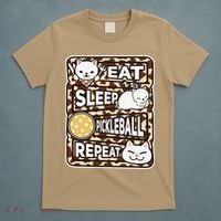 Eat Sleep Pickleball Repeat Girl Pickleball Lover Outfit T-Shirt thumb 5