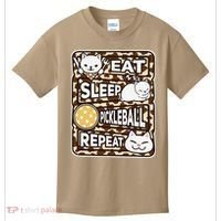 Eat Sleep Pickleball Repeat Girl Pickleball Lover Outfit Kids T-Shirt thumb 0
