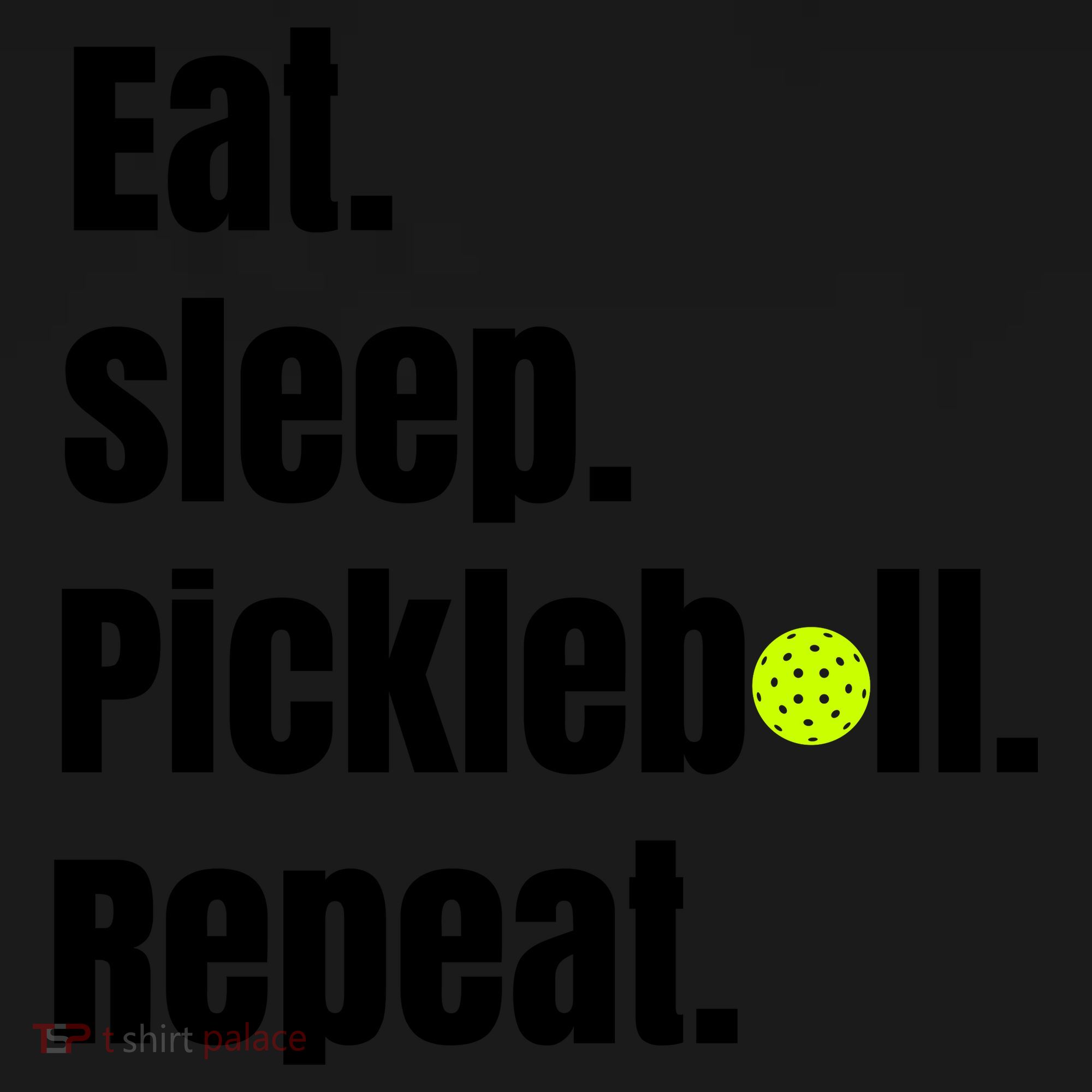 Eat Sleep Pickleball Repeat Funny Pickleball Quote Pickleball Text Toddler Hoodie