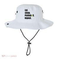 Eat Sleep Pickleball Repeat Funny Pickleball Quote Pickleball Text Bucket Hat thumb 0