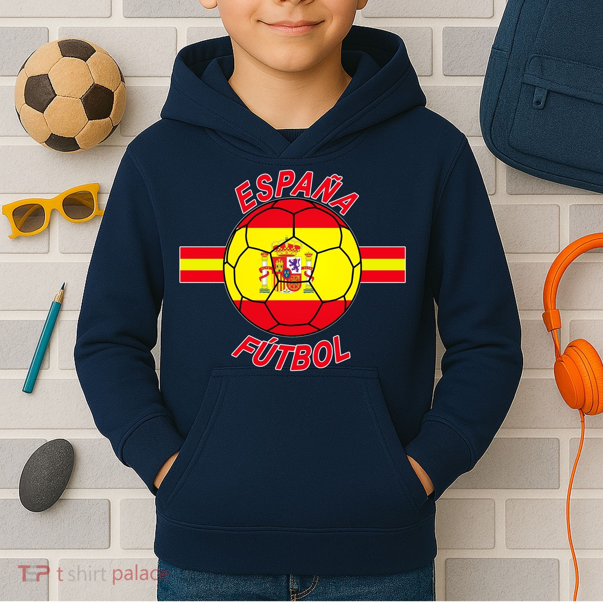 Espana Futbol Spain Soccer Logo Kids Hoodie