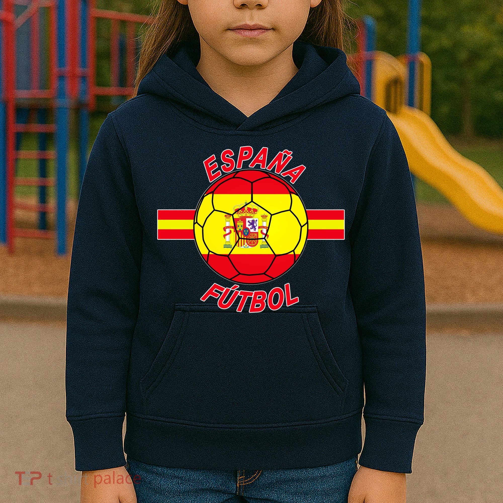Espana Futbol Spain Soccer Logo Kids Hoodie