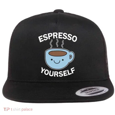Espresso Yourself Flat Bill Trucker Hat