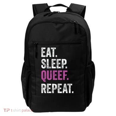Eat Sleep Queef Repeat Queef Inappropriate Queefing Joke Backpack