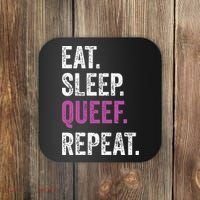 Eat Sleep Queef Repeat Queef Inappropriate Queefing Joke Coaster thumb 0