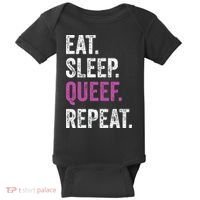 Eat Sleep Queef Repeat Queef Inappropriate Queefing Joke Baby Bodysuit thumb 0