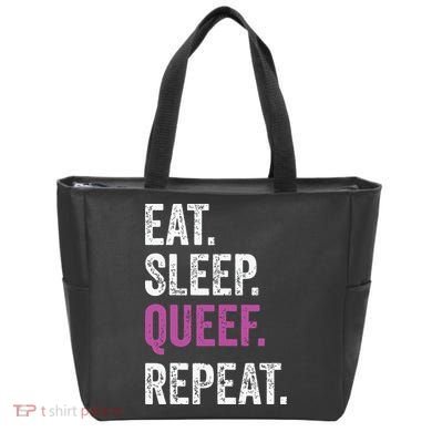 Eat Sleep Queef Repeat Queef Inappropriate Queefing Joke Tote Bag