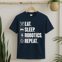 Eat Sleep Robotics Repeat Vintage Engineer Gift T-Shirt thumb 2