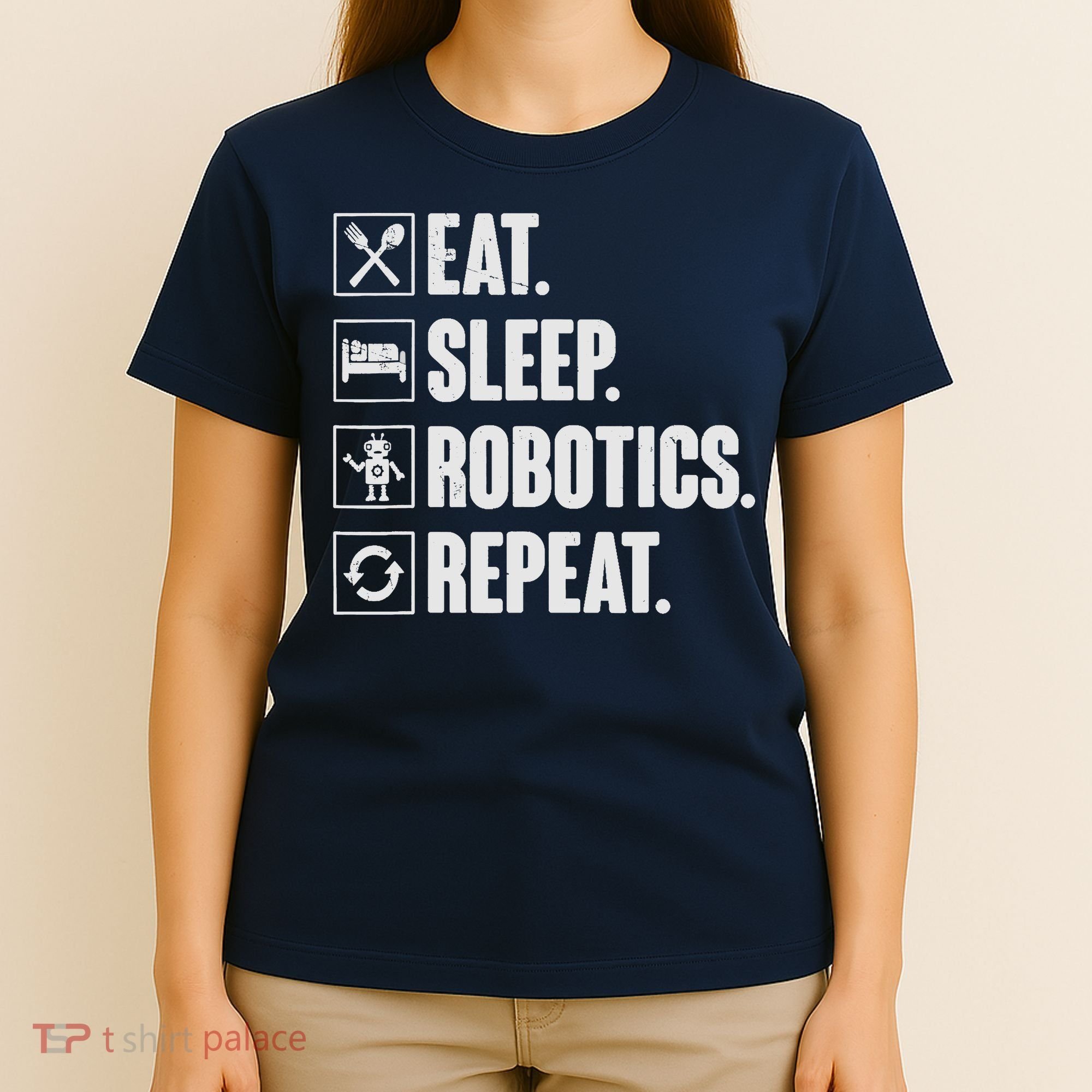 Eat Sleep Robotics Repeat Vintage Engineer Gift T-Shirt