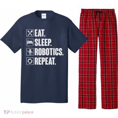 Eat Sleep Robotics Repeat Vintage Engineer Gift Pajama Set