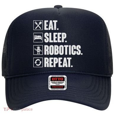 Eat Sleep Robotics Repeat Vintage Engineer Gift Hat
