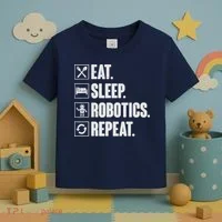 Eat Sleep Robotics Repeat Vintage Engineer Gift Toddler T-Shirt thumb 3