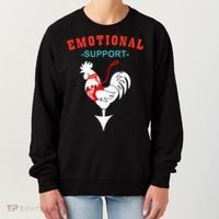 Emotional Support Rooster Funny  Women's Sweatshirt thumb 0