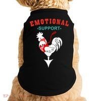 Emotional Support Rooster Funny  Doggie Tank thumb 0