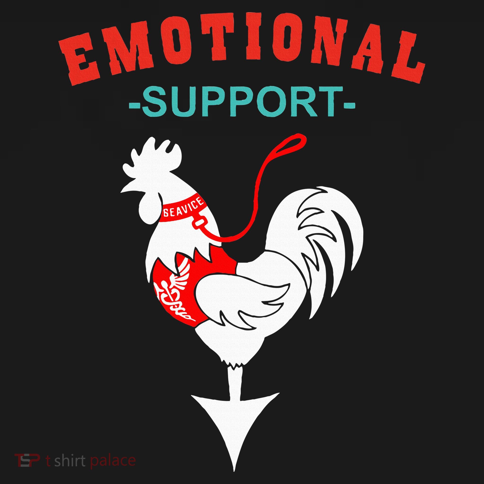 Emotional Support Rooster Funny  Doggie Tank