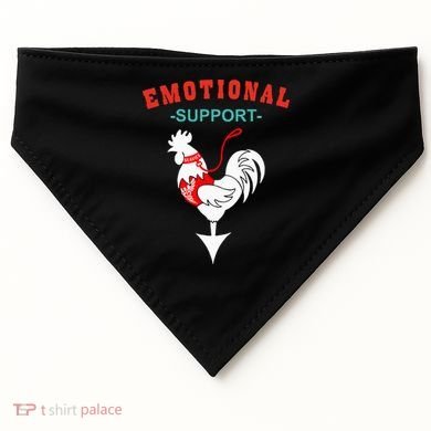 Emotional Support Rooster Funny  USA-Made Doggie Bandana