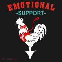 Emotional Support Rooster Funny  USA-Made Doggie Bandana thumb 2