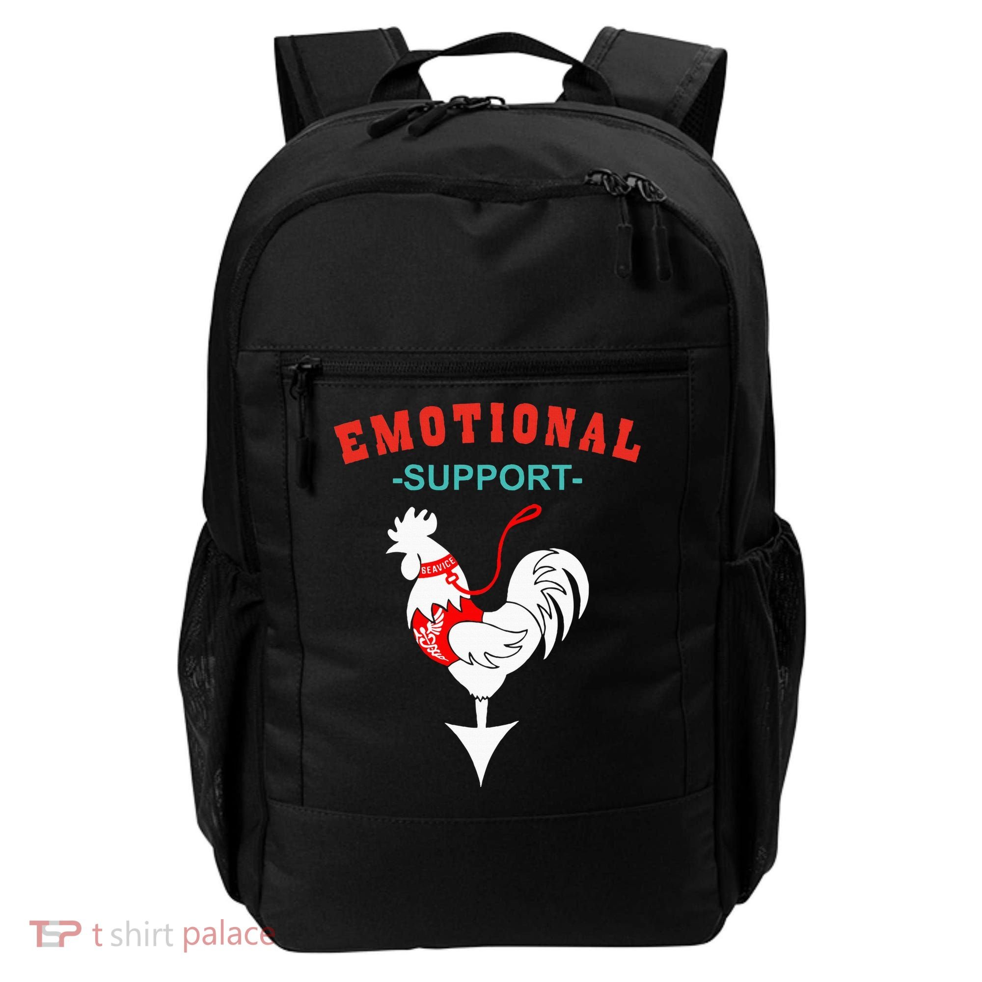Emotional Support Rooster Funny  Backpack
