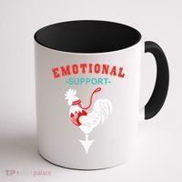 Emotional Support Rooster Funny  Coffee Mug thumb 1