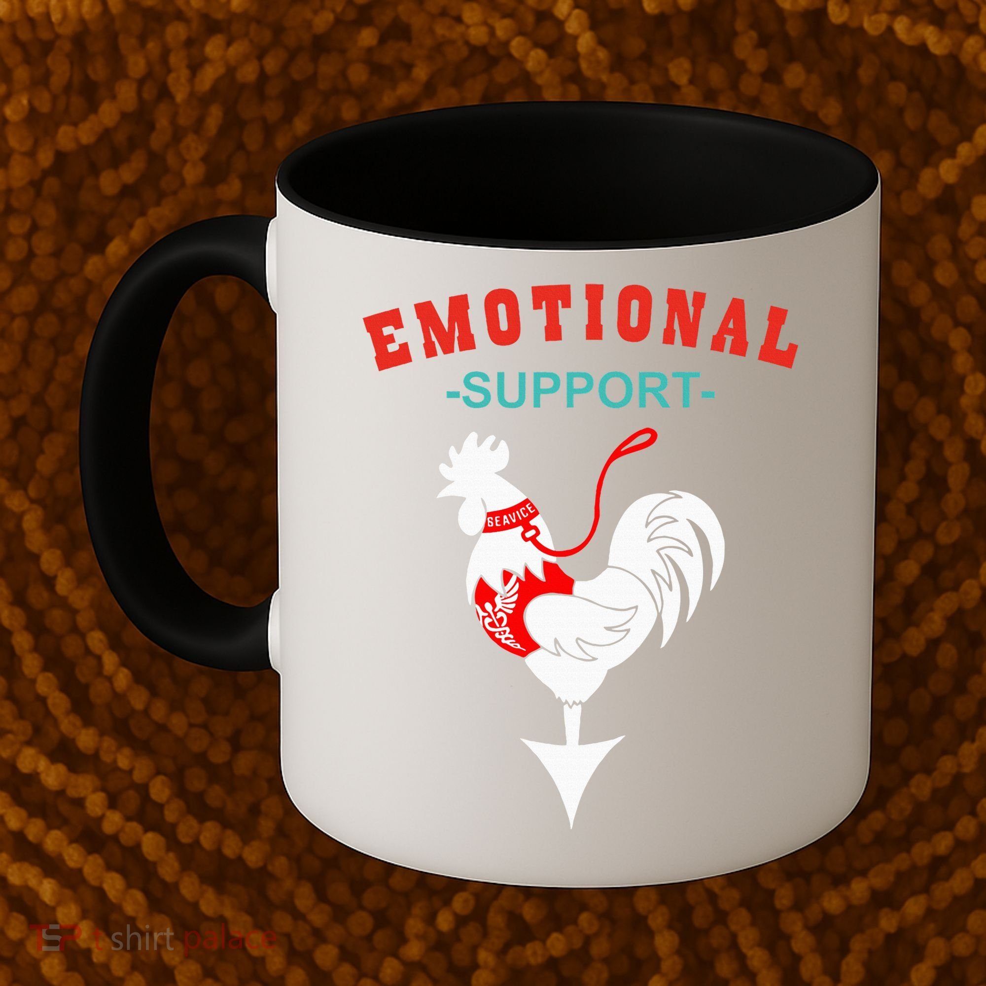 Emotional Support Rooster Funny  Coffee Mug
