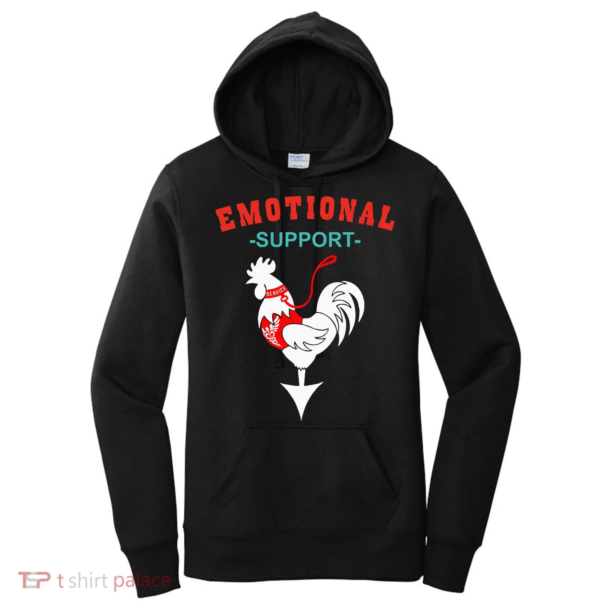 Emotional Support Rooster Funny  Women's Hoodie