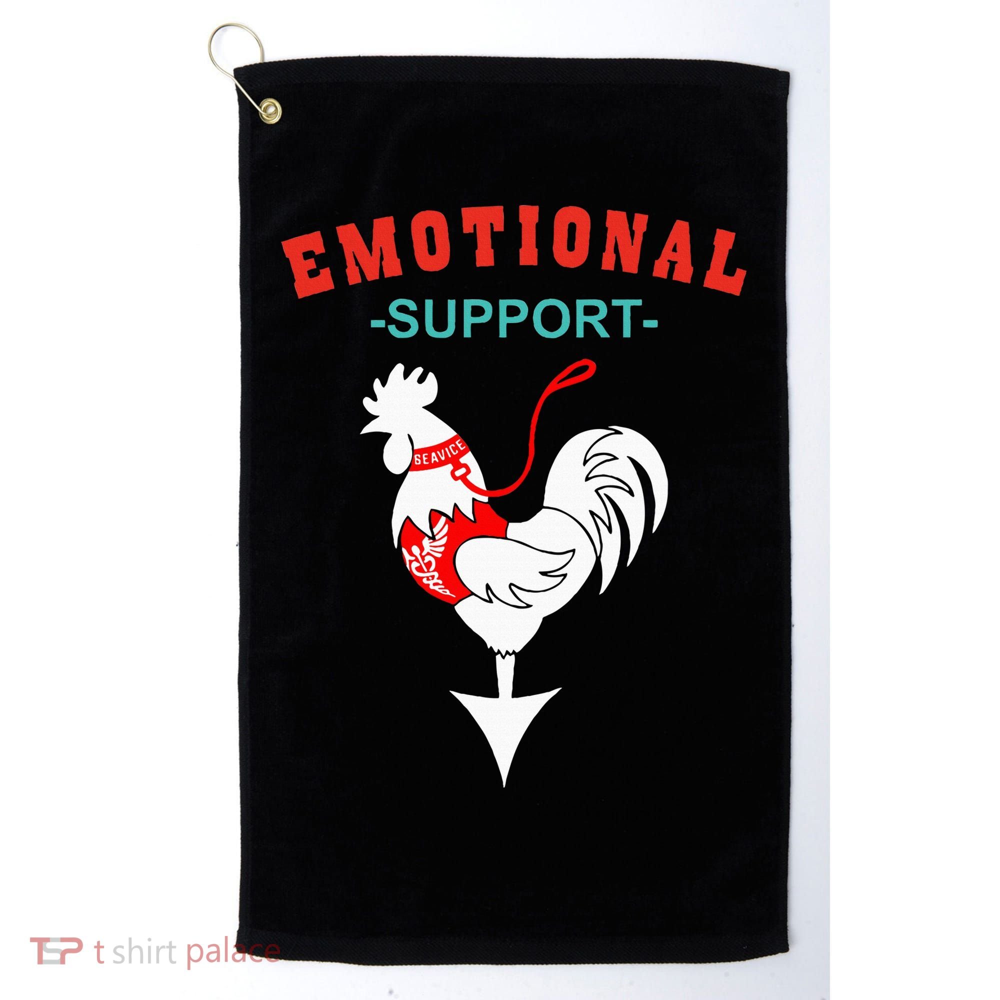 Emotional Support Rooster Funny  Golf Towel