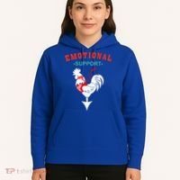 Emotional Support Rooster Funny  Hoodie thumb 5