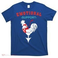 Emotional Support Rooster Funny  T-Shirt thumb 0