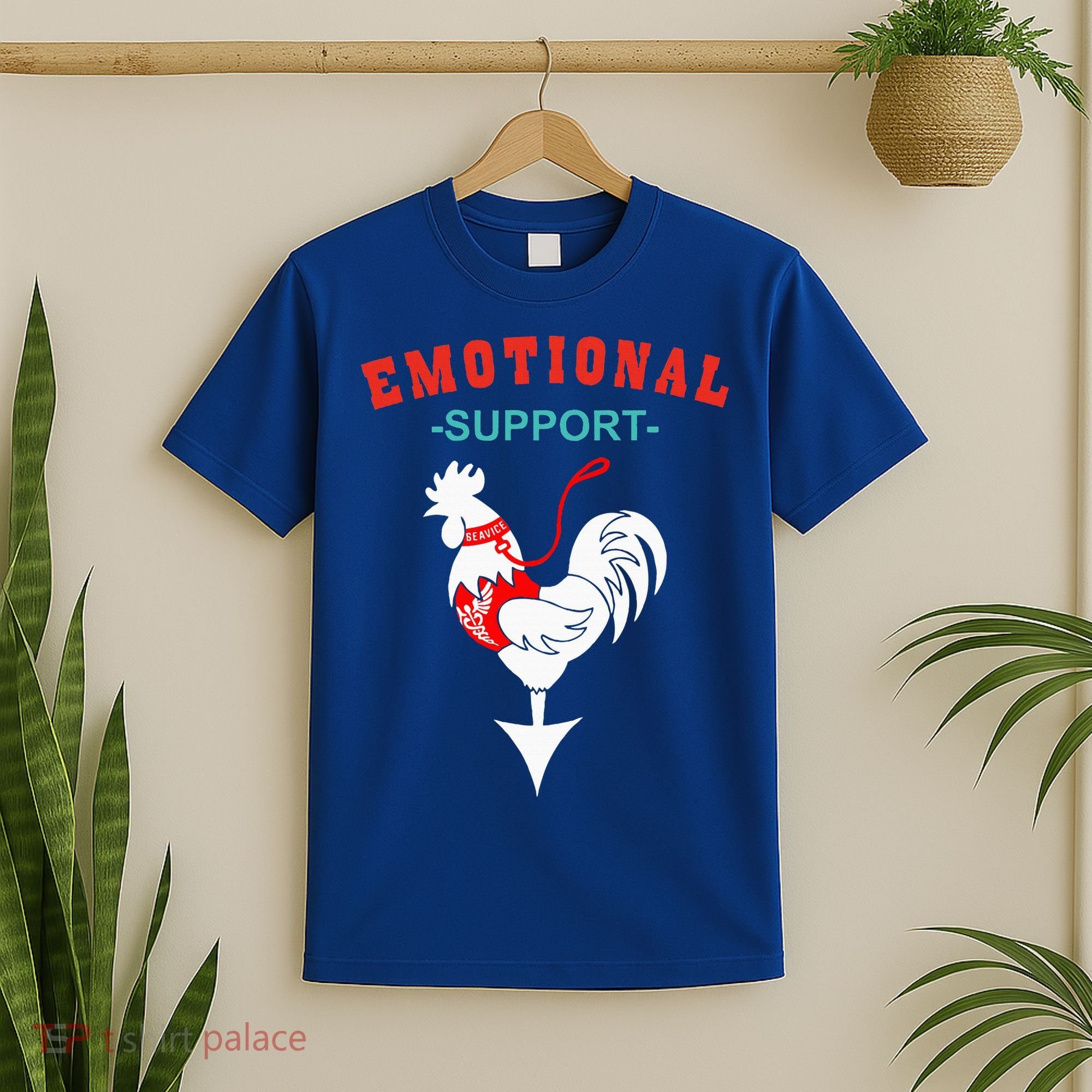 Emotional Support Rooster Funny  T-Shirt