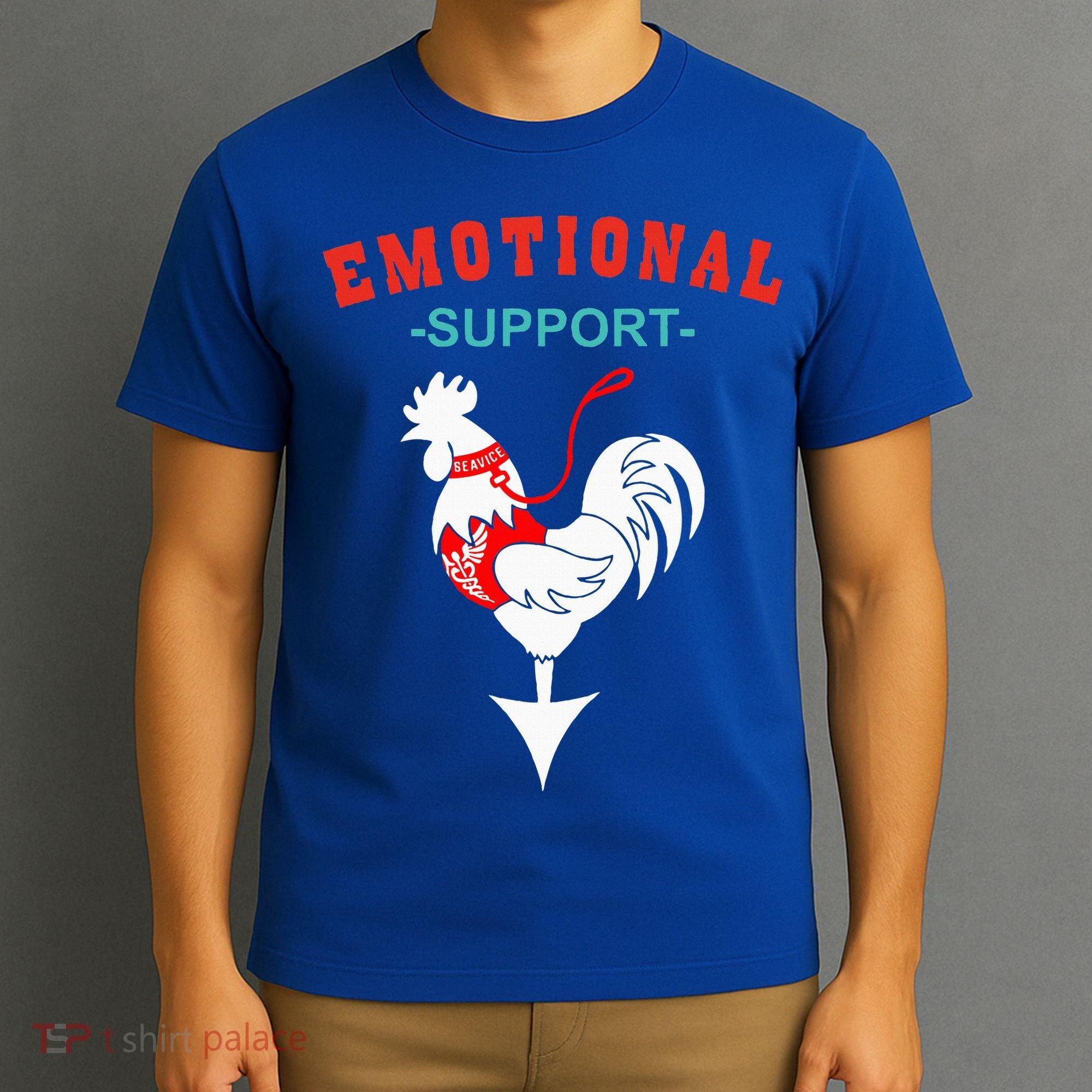 Emotional Support Rooster Funny  T-Shirt