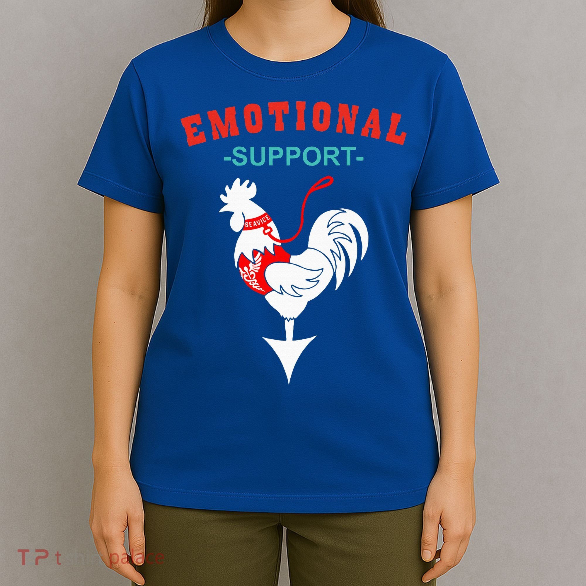 Emotional Support Rooster Funny  T-Shirt