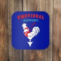Emotional Support Rooster Funny  Coaster thumb 0