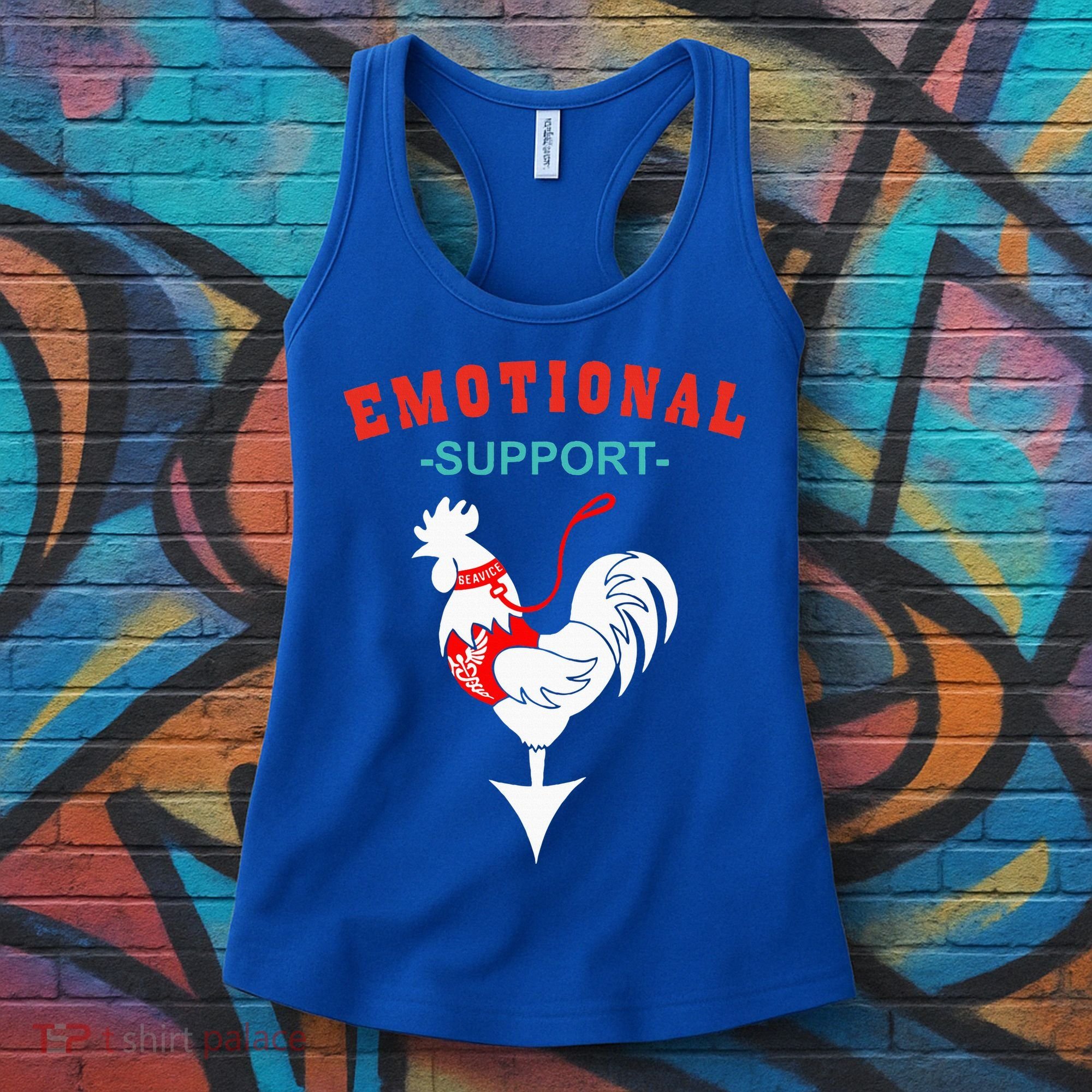 Emotional Support Rooster Funny  Women's Tank Top