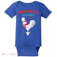 Emotional Support Rooster Funny  Baby Bodysuit thumb 0