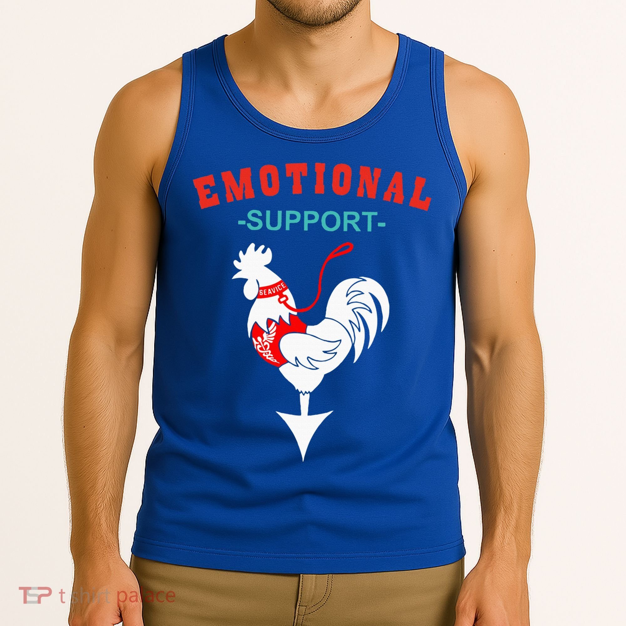 Emotional Support Rooster Funny  Tank Top