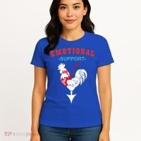 Emotional Support Rooster Funny  Women's T-Shirt thumb 4