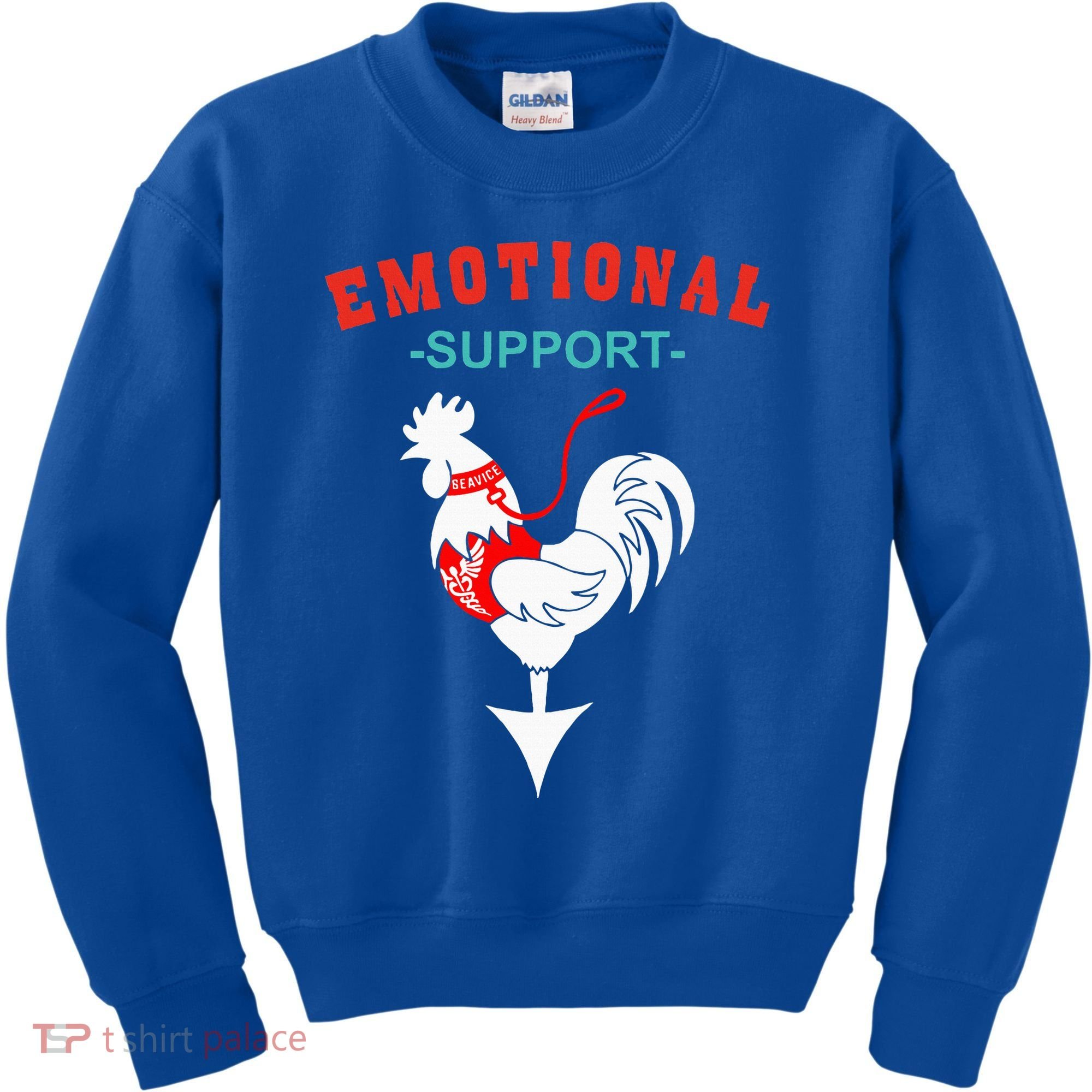 Emotional Support Rooster Funny  Kids Sweatshirt