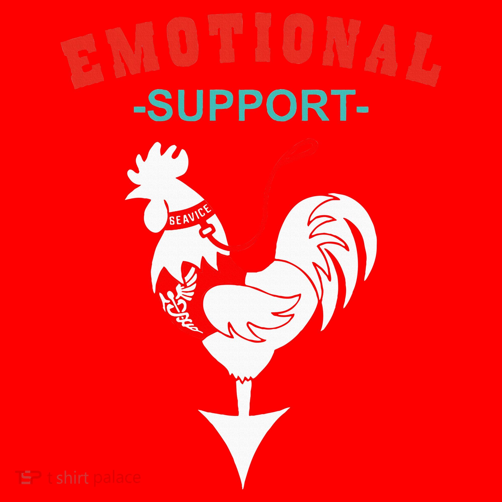 Emotional Support Rooster Funny  Santa Hat