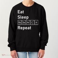 Eat Sleep Research Repeat Funny Science Chemistry Nerd Gift Women's Sweatshirt thumb 0