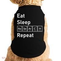 Eat Sleep Research Repeat Funny Science Chemistry Nerd Gift Doggie Tank thumb 0