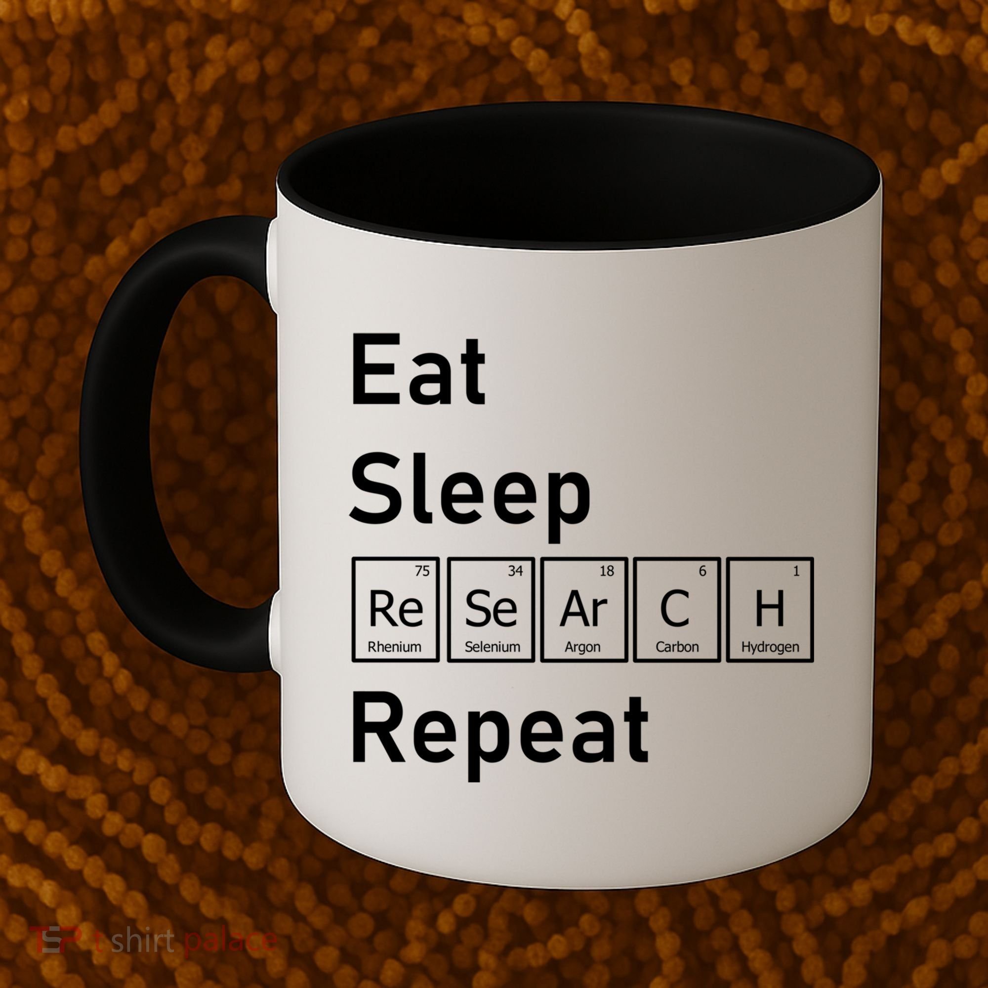 Eat Sleep Research Repeat Funny Science Chemistry Nerd Gift Coffee Mug