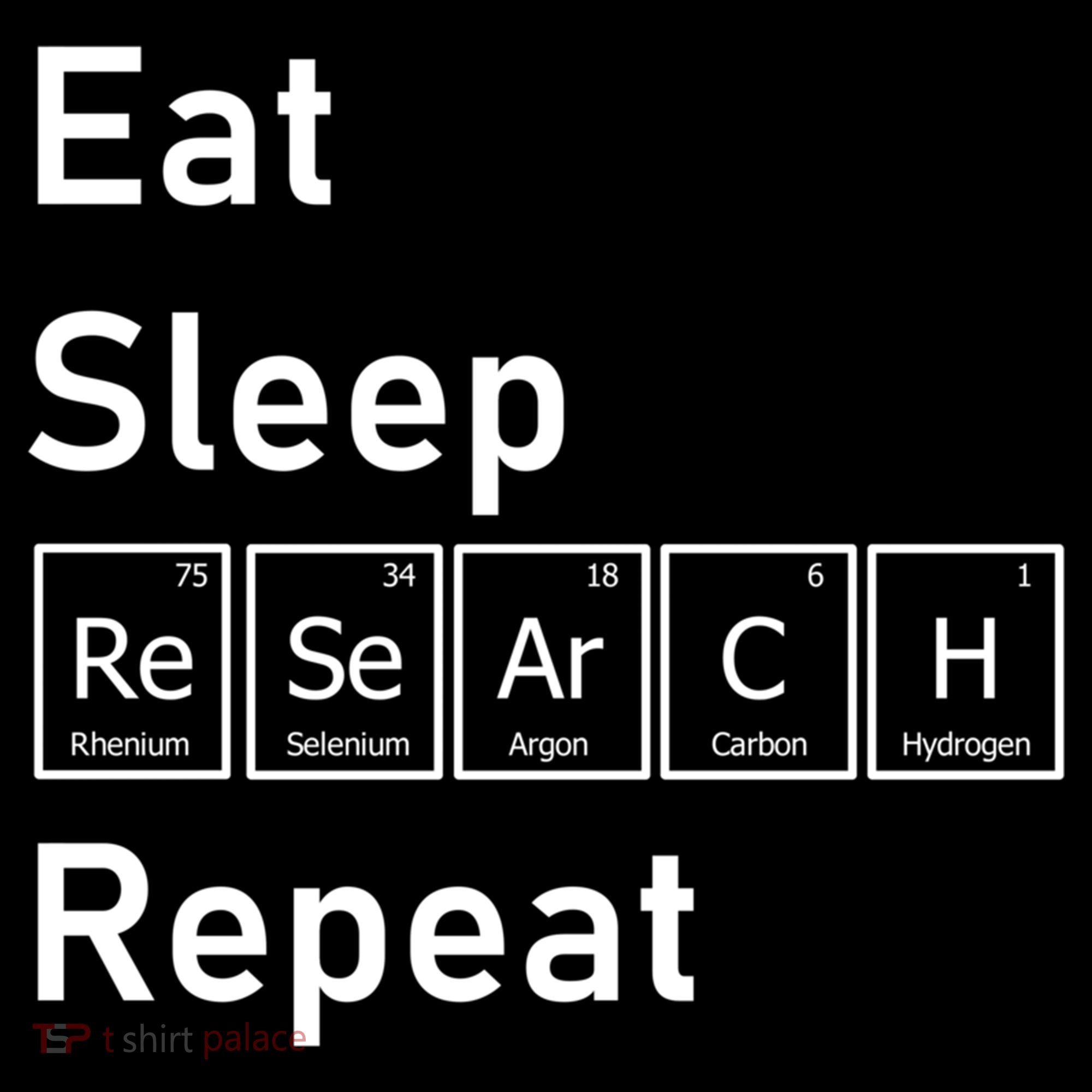 Eat Sleep Research Repeat Funny Science Chemistry Nerd Gift Women's Hoodie