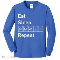 Eat Sleep Research Repeat Funny Science Chemistry Nerd Gift Kids Long Sleeve Shirt thumb 0